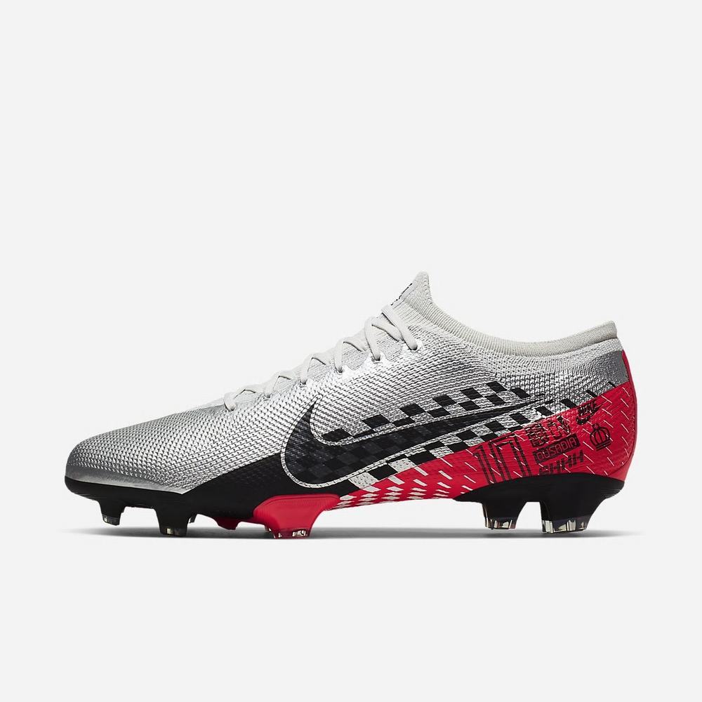 Crampon De Foot Nike Mercurial Vapor 13 Pro Neymar Jr. FG Argent 7845-269 Chrome/Red Orbit/Platinum Tint/Black Femme | KSR-56838072